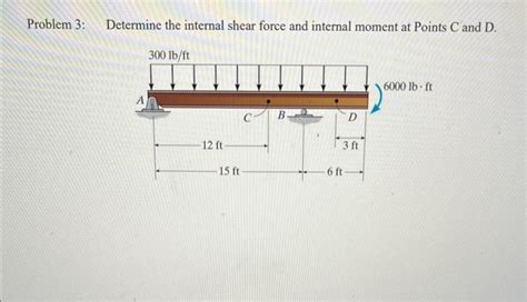 Solved Statics Problem 3 Determine The Internal Sh