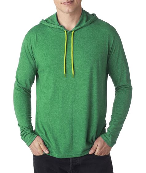 987 Anvil Ringspun Long Sleeve Hooded T Shirt Blank Wholesale