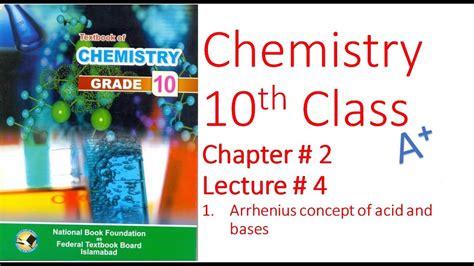 10th Class Chemistry Chapter 2 Lecture 4 Arrhenius Concept Of