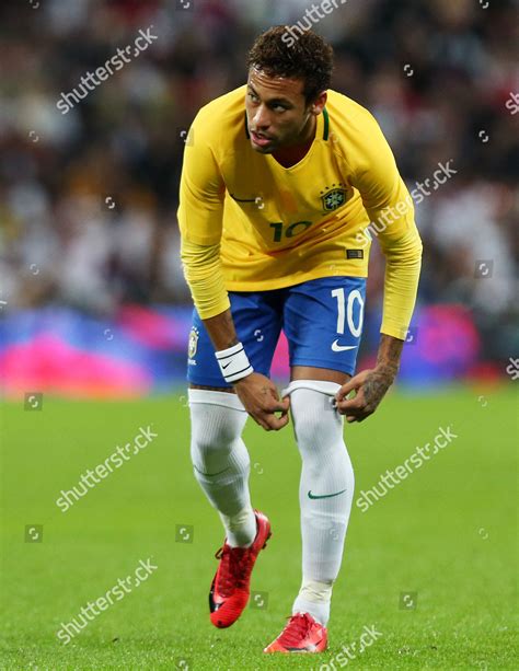 Neymar Brazil Pulls His Socks Editorial Stock Photo - Stock Image ...