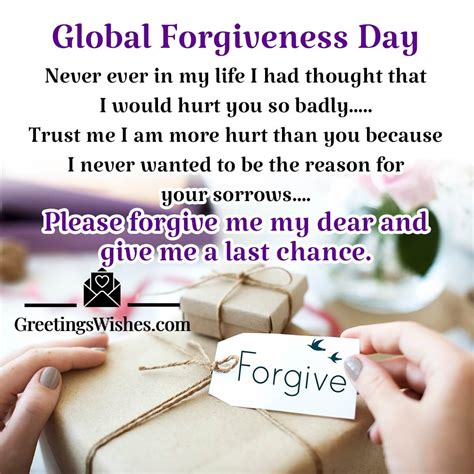 Global Forgiveness Day Wishes 7th July Greetings Wishes