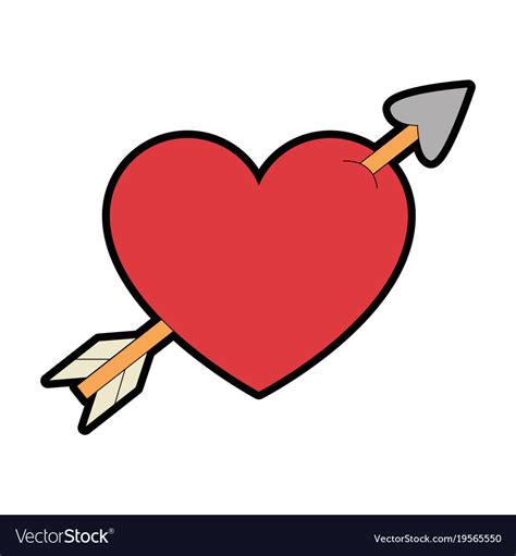 Heart With Arrow Icon Royalty Free Vector Image