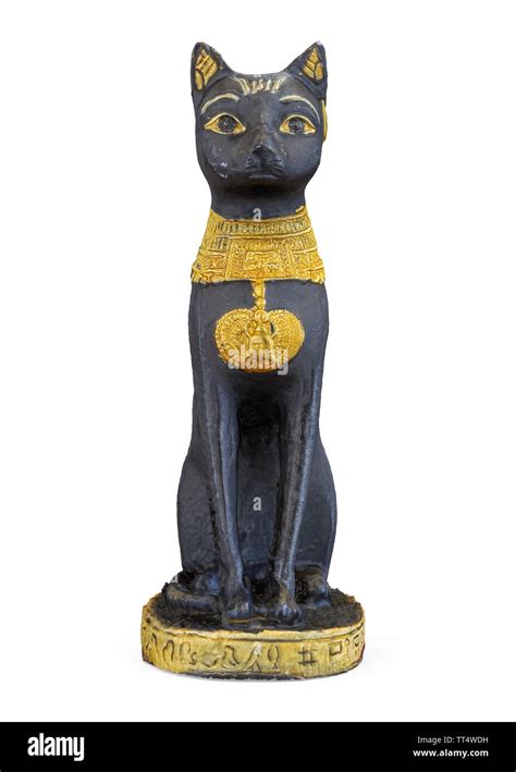 Egyptian Cat Statue Isolated Stock Photo - Alamy