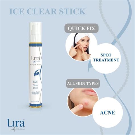 Lira Clinical Ice Clear Stick On The Go Acne Spot Treatment With