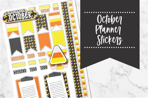 Month of October Planner Stickers