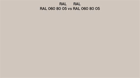 Ral Ral 060 80 05 Vs Ral 060 80 05 Side By Side Comparison