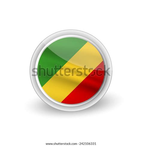 Vector Rounded Waving Flag Button Icon Stock Vector Royalty Free