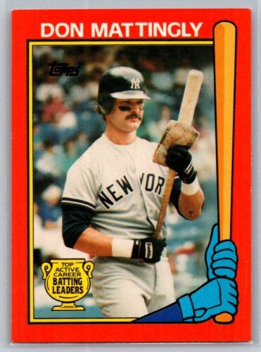 Don Mattingly Topps Batting Leaders Baseball New York Yankees