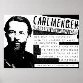 Carl Menger Austrian School Libertarian Free Marke Poster | Zazzle