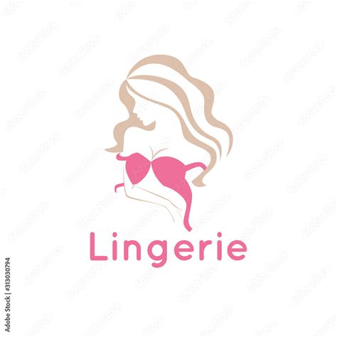 Lingerie Lady Bra Logo Vector Illustration Template Stock Vector