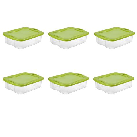 Sterilite 35 Qt Ez Carry Clear Spicy Lime Set Of 6