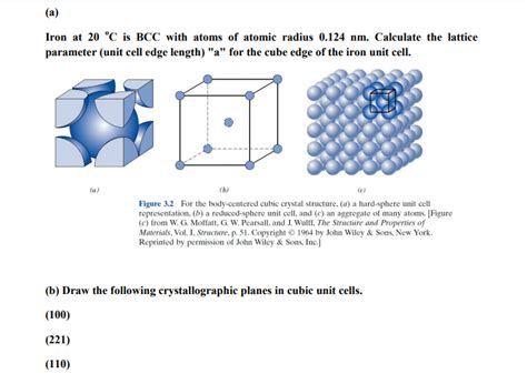 Solved A Iron At C Is Bcc With Atoms Of Atomic Radius Chegg