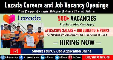 Lazada Careers, Jobs & Recruitment | Hiring Staff Urgently 2021