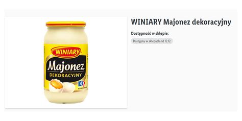 Lidl Z Winiary Majonez Dekoracyjny Ml