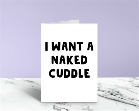 Naked Cuddle Card Cheeky Naked Card Naked Greeting Card Etsy