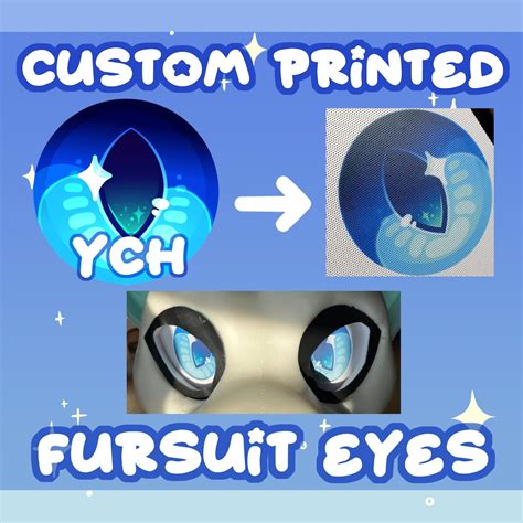 Custom Fursuit Eyes Sublimation Furry Diy Mesh Etsy