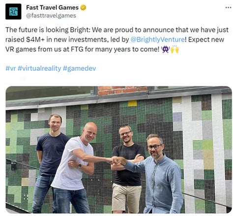 Vr游戏开发商fast Travel Games完成400多万美元新融资 映维网资讯