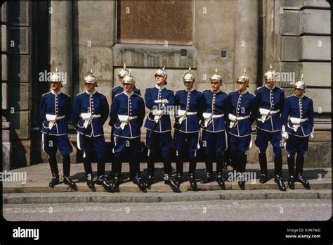 Portrait of Royal Guards at Royal Palace, Stockholm, Sweden, 1966 Stock Photo - Alamy