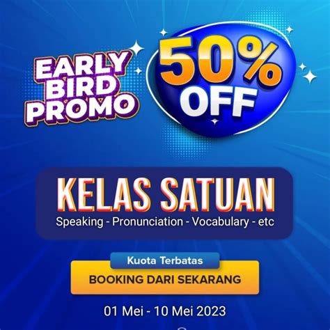 Kelas Satuan Early Bird Pendaftaran Dan Biaya Paket Kursus Kampung