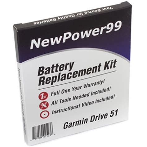 Garmin Drive 51 Battery Replacement Kit With Tools Video Instructions Extended Life Battery