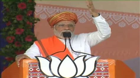 Pm Narendra Modi Address Rally In Bavla Ahmedabad Gujarat Assembly