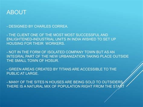 Titan Township By Charles Corea Ppt