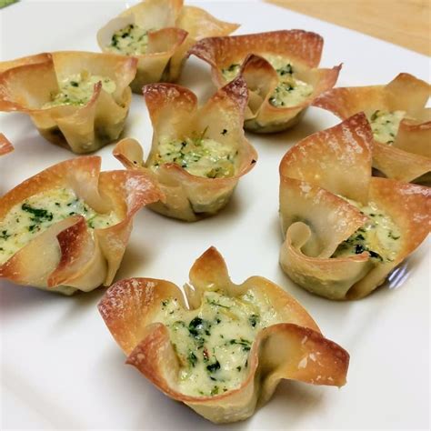 Spinach Artichoke Wonton Cups Namaste Home Cooking