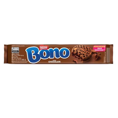 Biscoito Recheado Bono Chocolate 90g