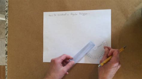 How To Construct Regular Polygons Using A Ruler And A Protractor Youtube