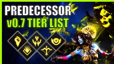 My Solo Queue Tier List For V Predecessor Early Access Youtube