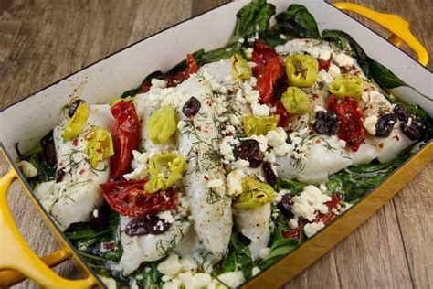 Baked Cod with Sun-Dried Tomatoes and Olives