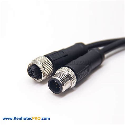 M12 5 Pin Female Connector Code C to Male Cable Crodset - Renhotecpro.com