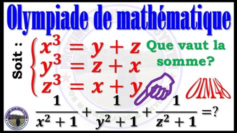 Oim Olympiade De Math Matique Proposition Youtube