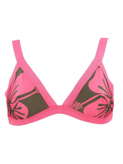 Bikinis Zimmermann Lulu Bikini Top In Pink Hibiscus Wllutpnkh