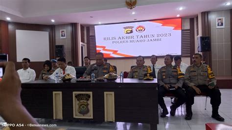 Rilis Akhir Tahun Polres Muaro Jambi Angka Kecelakaan Lalulintas Tahun