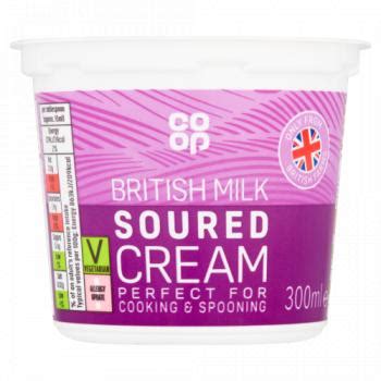 Co Op British Milk Soured Cream Ml From Nisa Local Whitehills