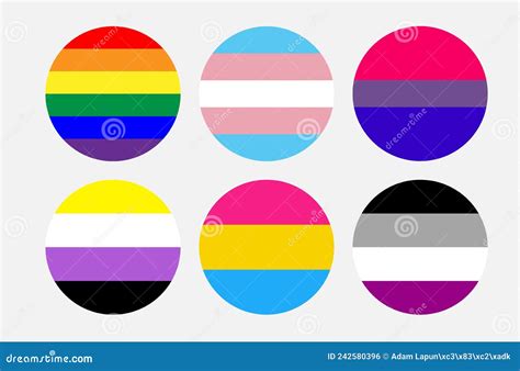 Asexuality Or Intersex Transgender Genderqueer Symbol Set Wireframe