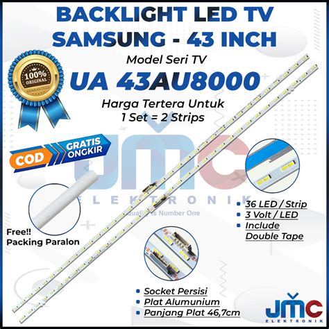 Backlight LED TV SAMSUNG UA43AU8000 UA 43AU8000 LED Light 43inc 43AU