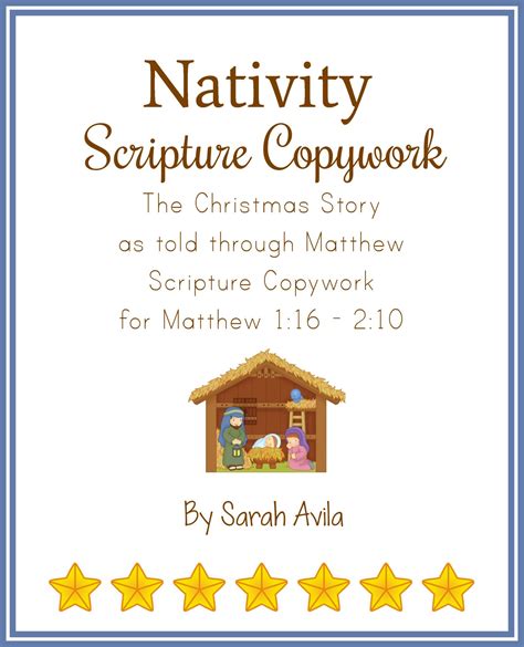 FREE Nativity Scripture Copywork - My Joy-Filled Life