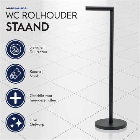 MM Brands WC Rolhouder Toiletrol Houder Staand WC Papier