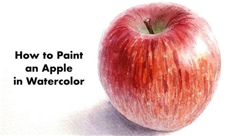 How To Paint An Apple In Watercolor Youtube