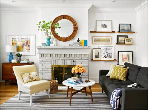 Brick Fireplace Modern Living Room Living Room Home Decorating