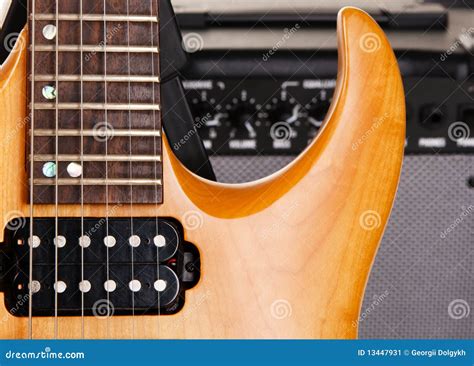 Electric Guitar with Amplifier Stock Image - Image of musical, loud: 13447931