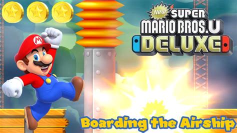 New Super Mario Bros U Deluxe Meringue Clouds Airship Boarding