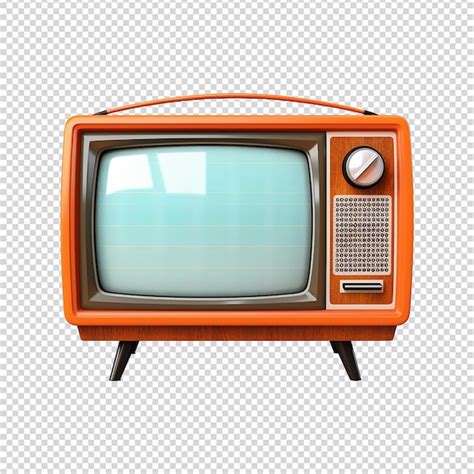 Premium PSD Retro Old Television Isolated On Transparent Background