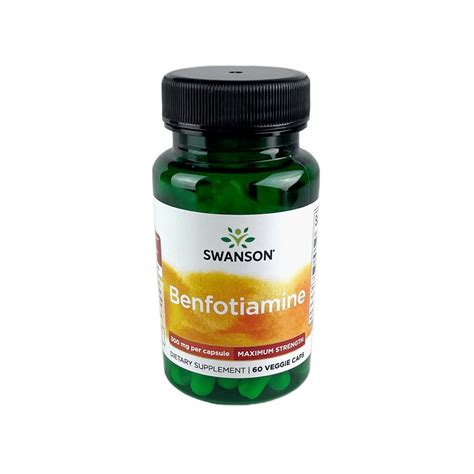 Swanson Vitamin B Benfotiamine Maximum Strength Mg Veggie Capsule