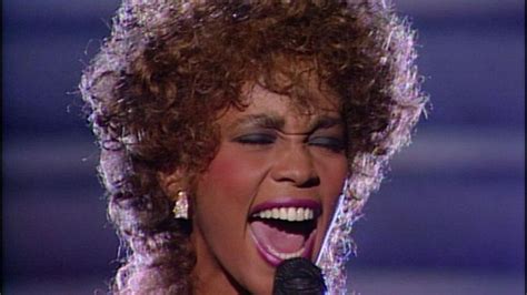 Whitney Houston performs at the 29th GRAMMYs | Grammy, Whitney, Whitney houston