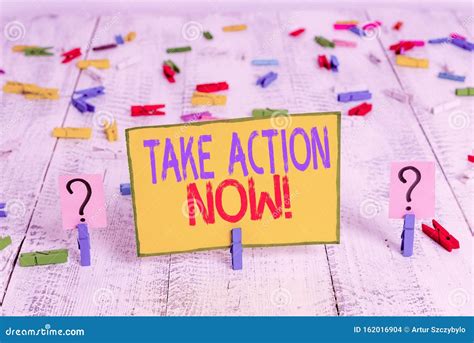 Text Sign Showing Take Action Now Conceptual Photo Do Something