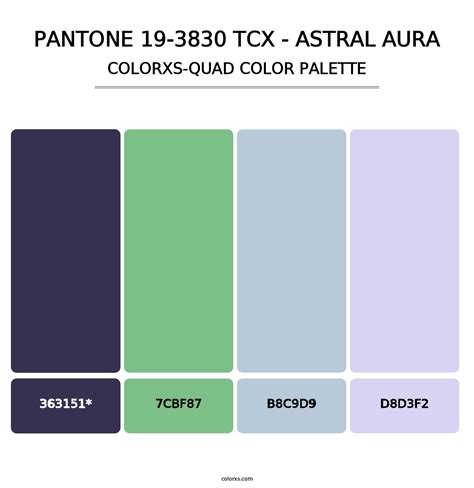 Pantone 19 3830 Tcx Astral Aura Color Palettes