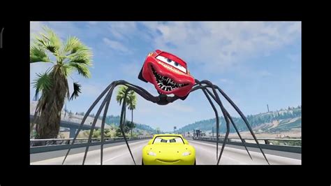 Epic Escape From The Lightning McQueen Head Eater Car VS Lightning